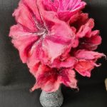 wet felting flower display